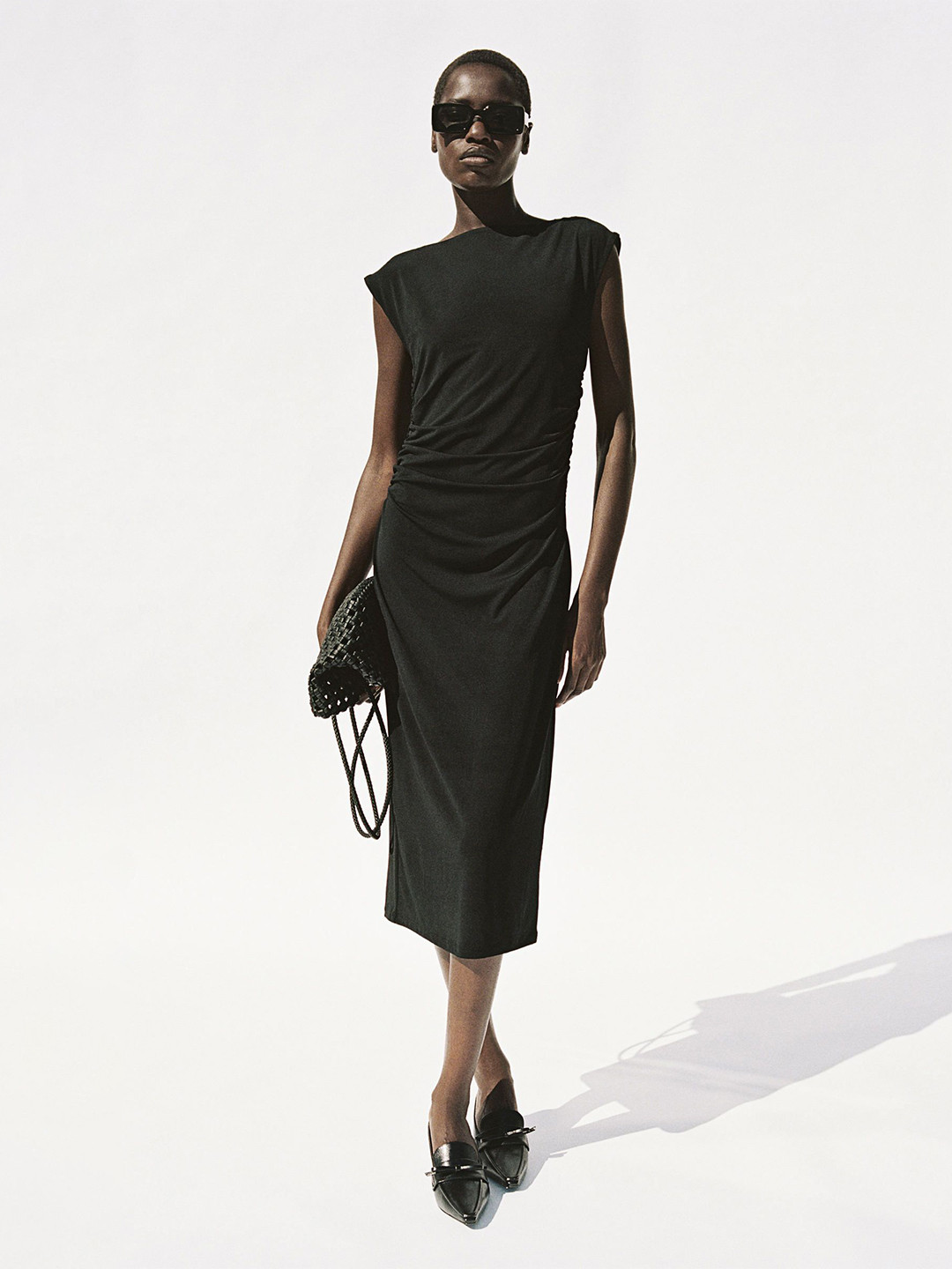 

H&M Women Round Neck Bodycon Dress, Black