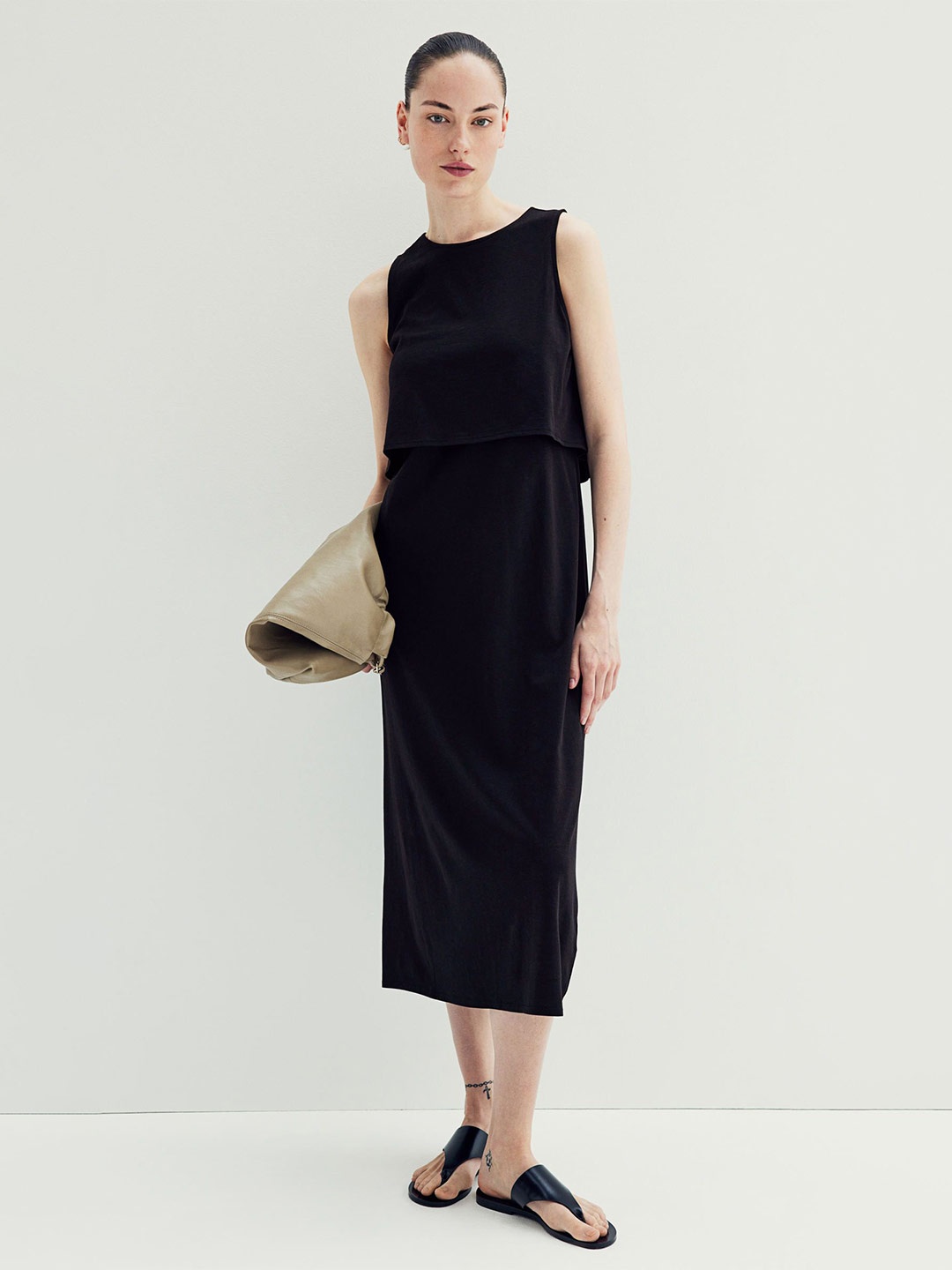 

H&M MAMA Before & After Nursing Dress, Black
