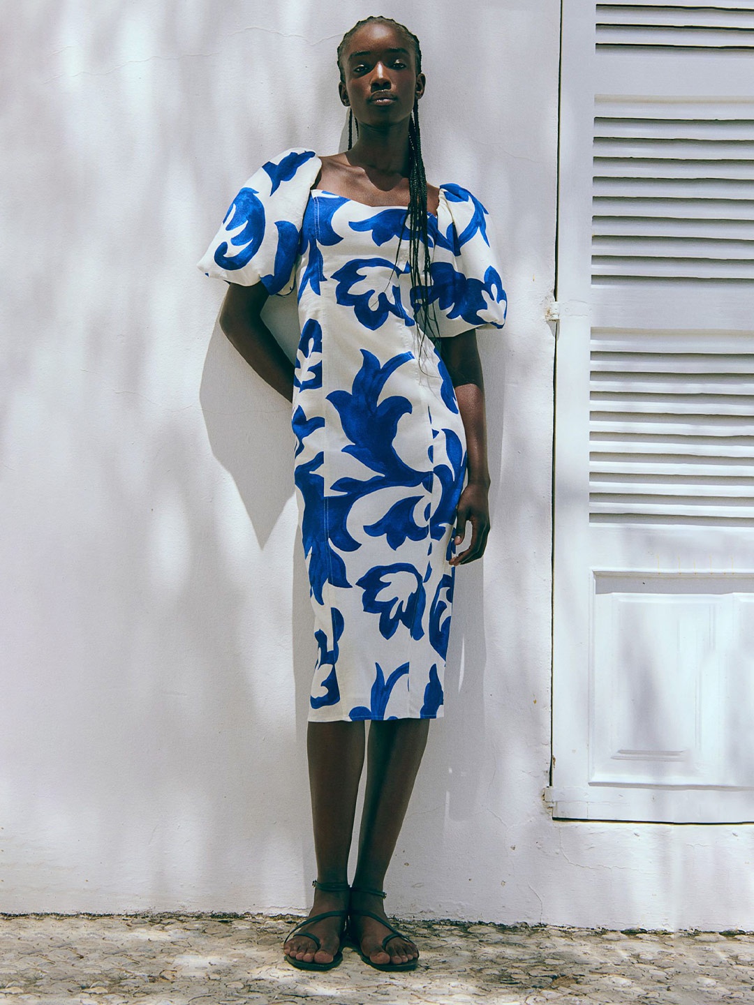 

H&M Ballon-Sleeved Sheath Dresses, White