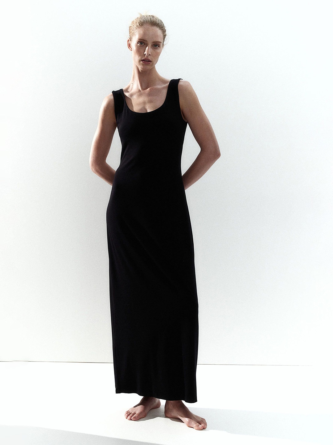 

H&M Long Jersey Dress, Black