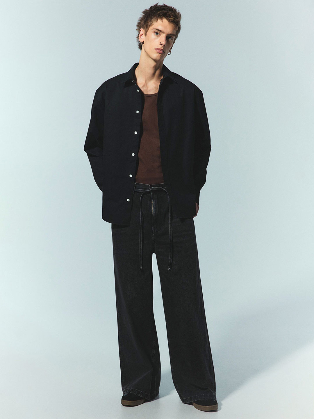 

H&M Loose Fit Shirt, Black