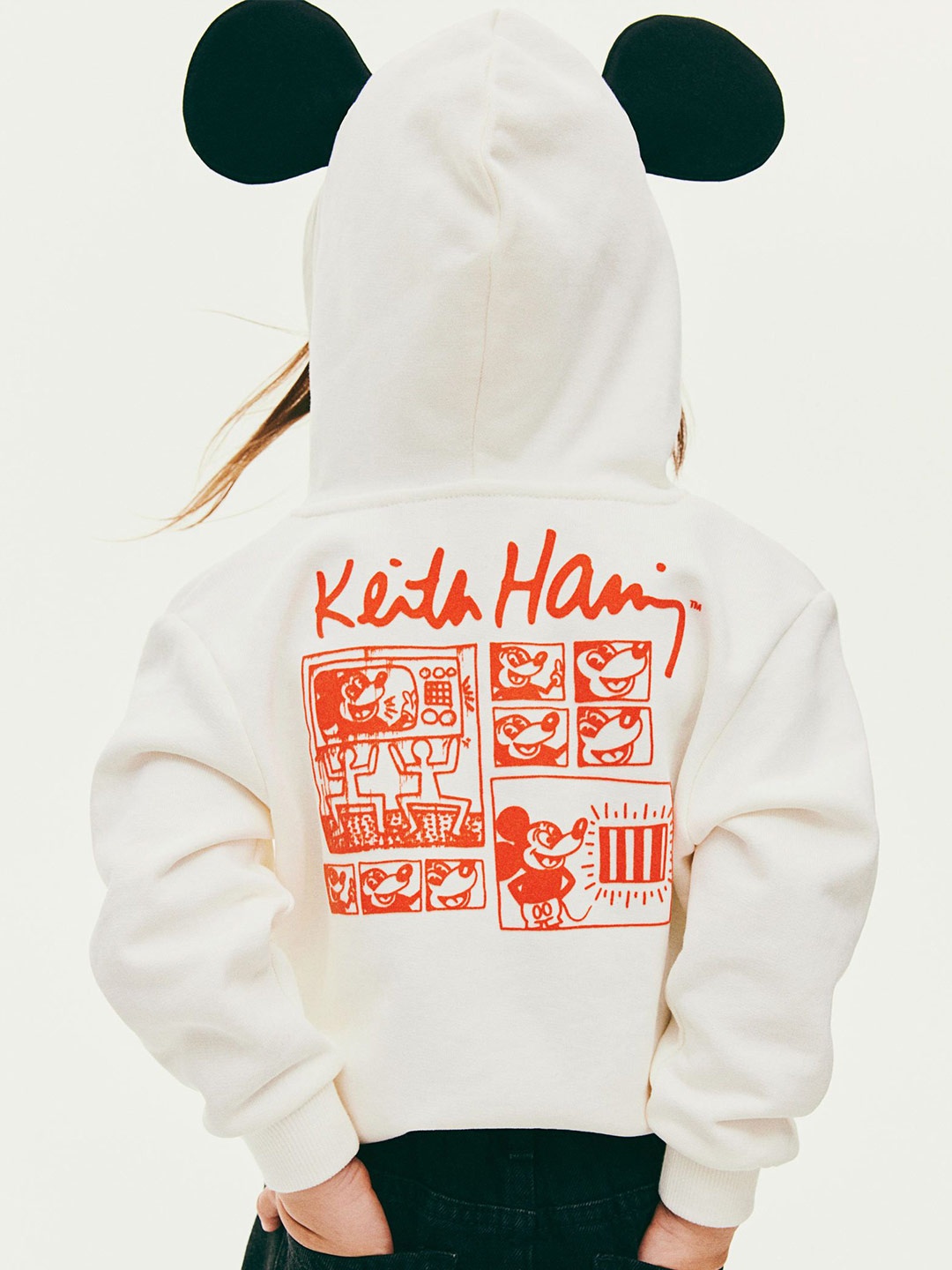 

H&M Infant Girls Printed Zip-Through Hoodie Sweatshirts, Off white