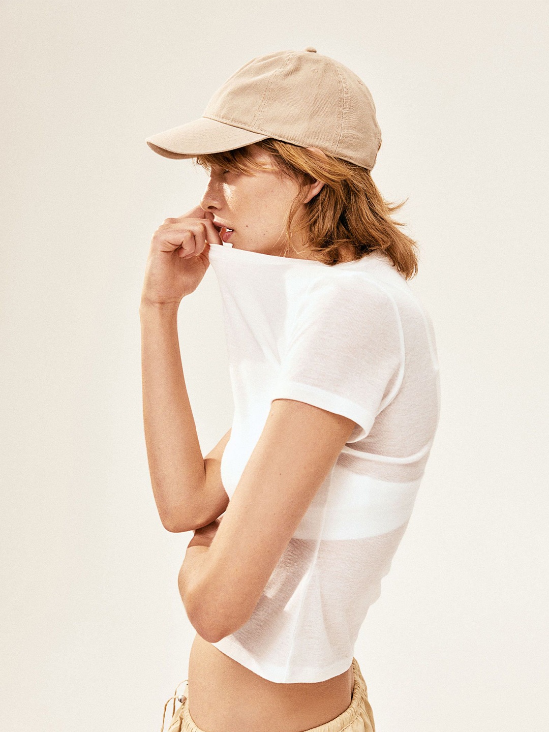 

H&M Fitted T-Shirt, White