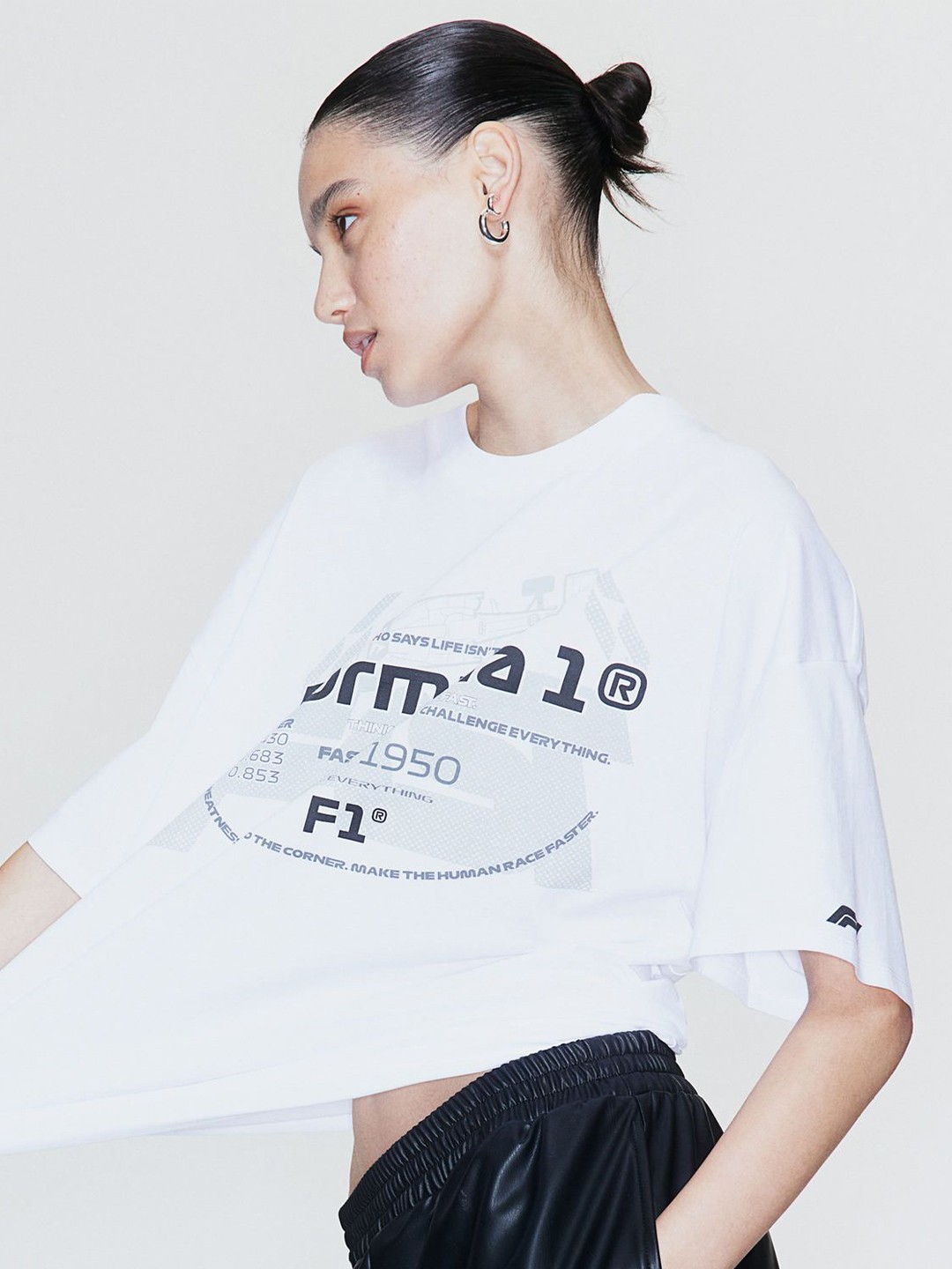 

H&M Oversized Printed T-Shirt, White