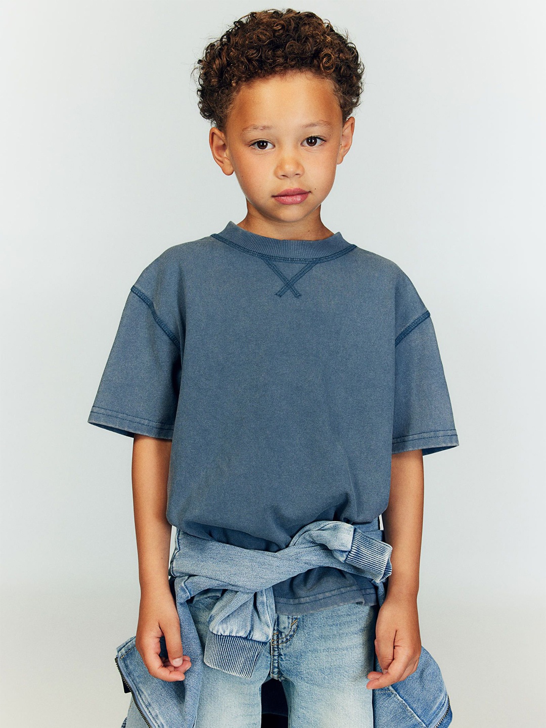 

H&M Infant Boys Washed-Look T-Shirt, Blue