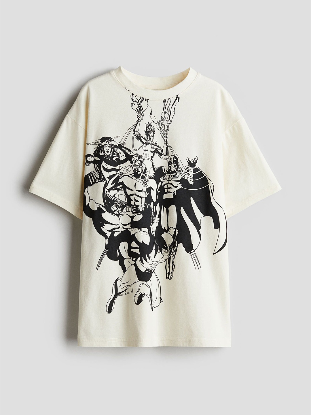 

H&M Boys Loose-Fit Printed T-Shirt, Off white