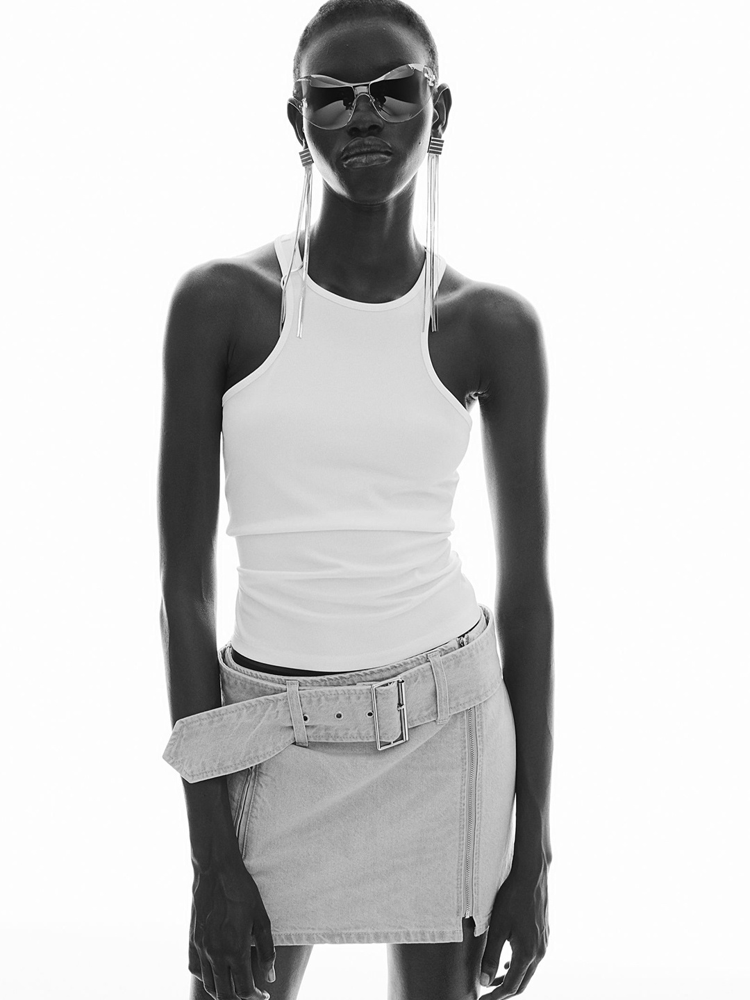 

H&M Ribbed Vest Top, White