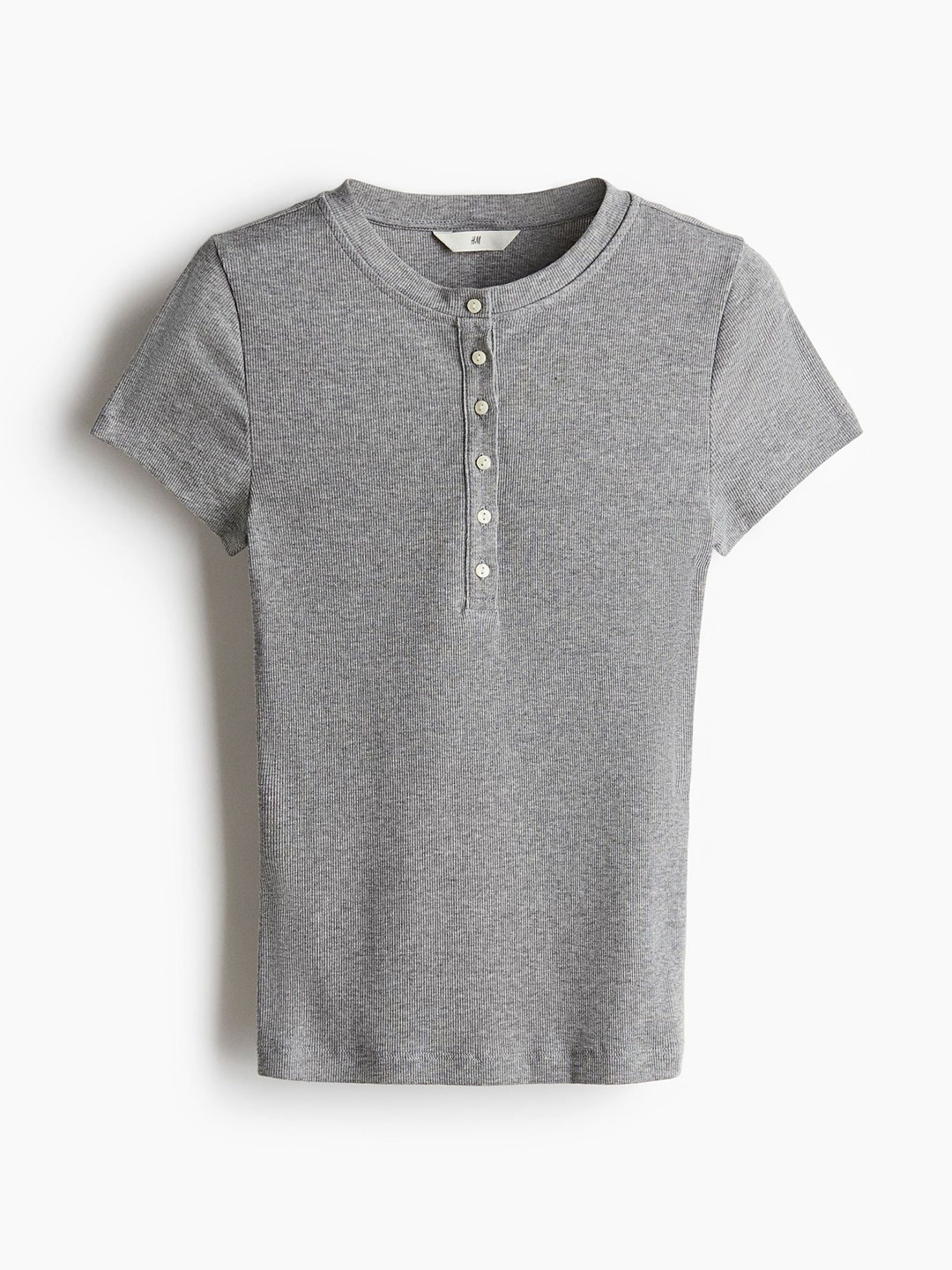 

H&M Henley Top, Grey