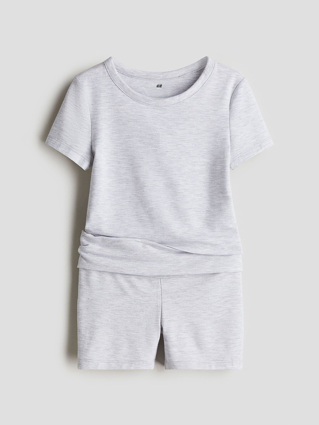 

H&M 2-Piece Top And Shorts Set, Grey