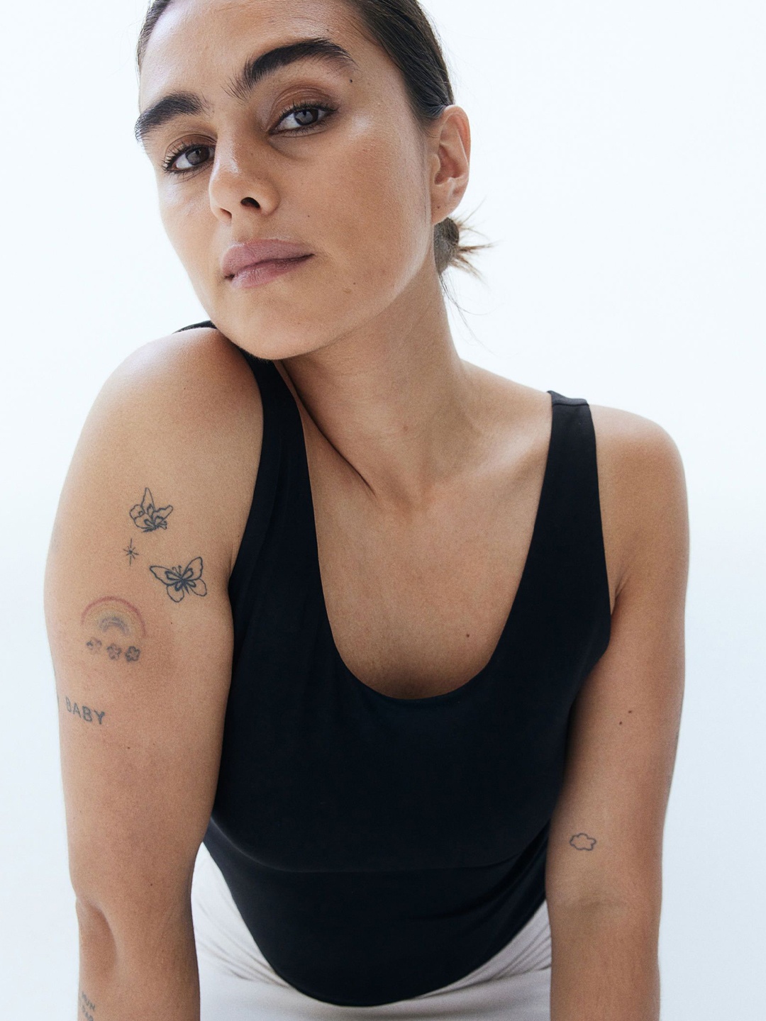 

H&M Microfibre Vest Top, Black