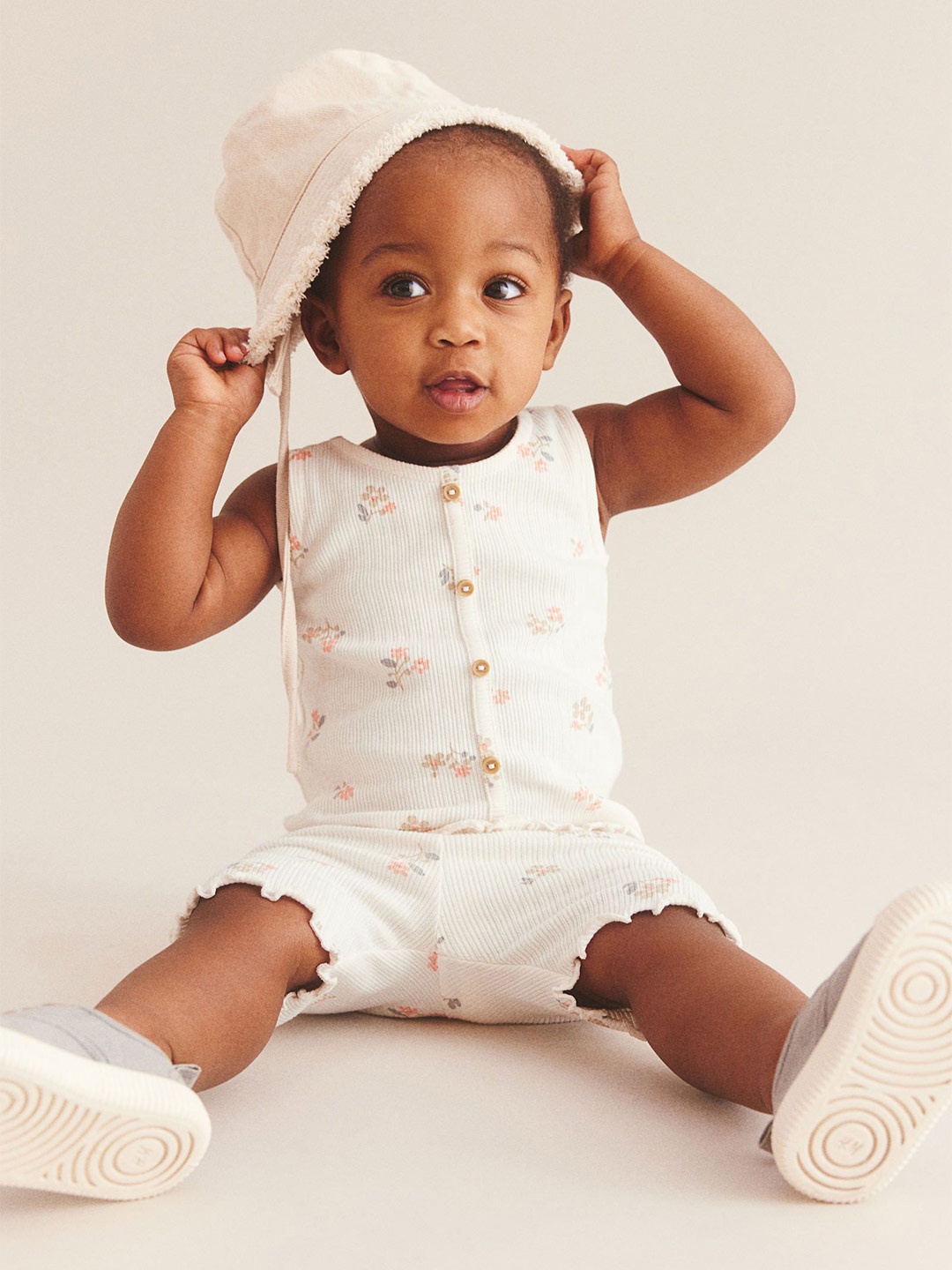 

H&M Infants Girls Cotton Jersey Set, White