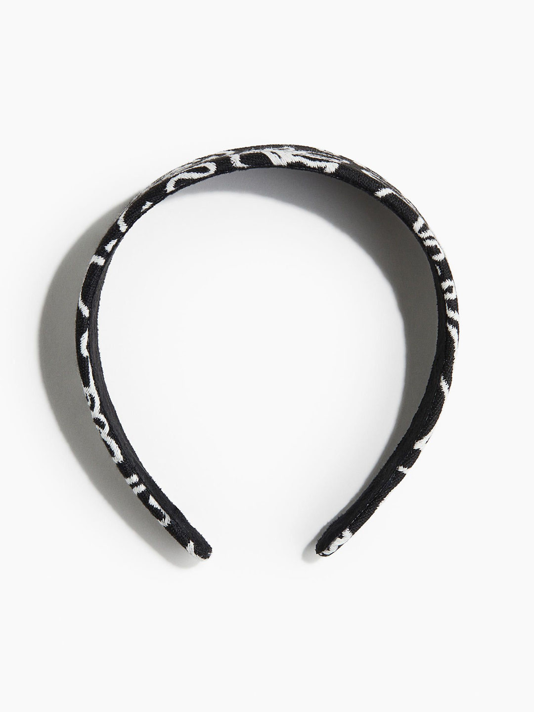 

H&M Embroidered Alice Band, Black