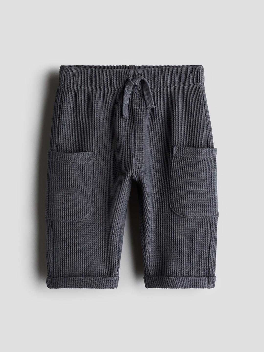 

H&M Infants Boys Waffled Cotton Trousers, Grey