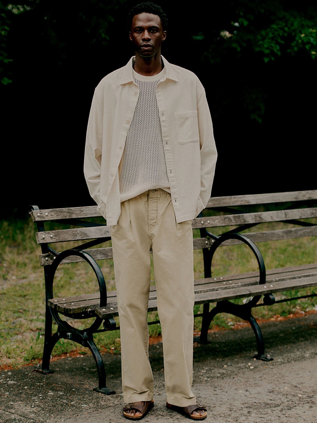 

H&M Relaxed Fit Worker Trousers, Beige