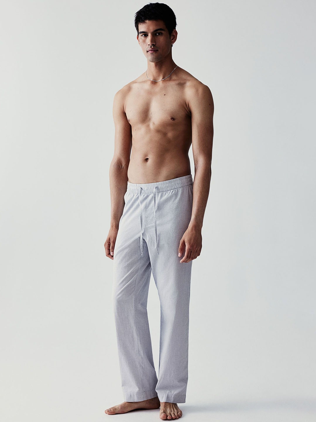 

H&M Men Pure Cotton Relaxed Fit Lounge Pants, White