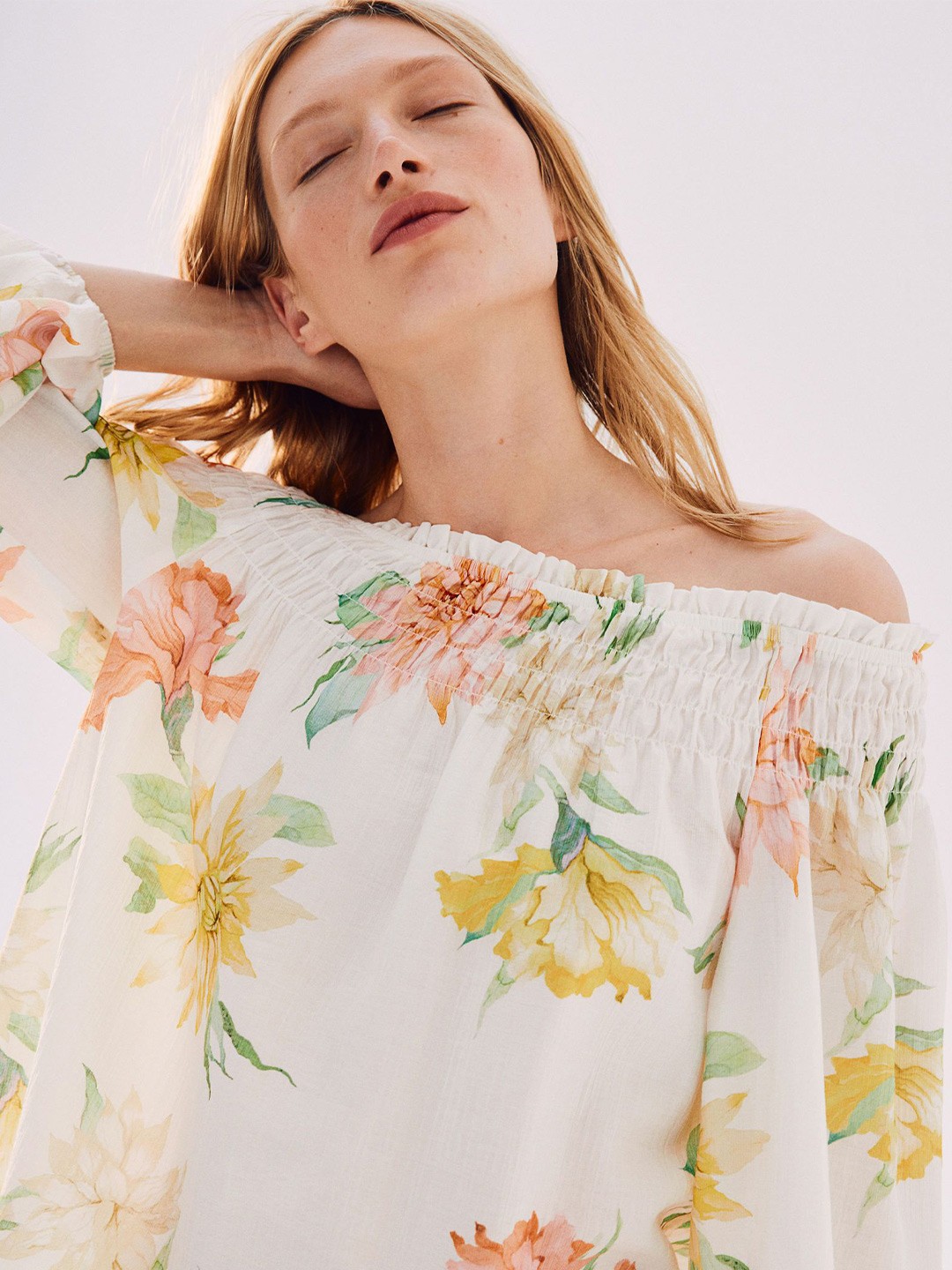 

H&M Off-The-Shoulder Blouse, White
