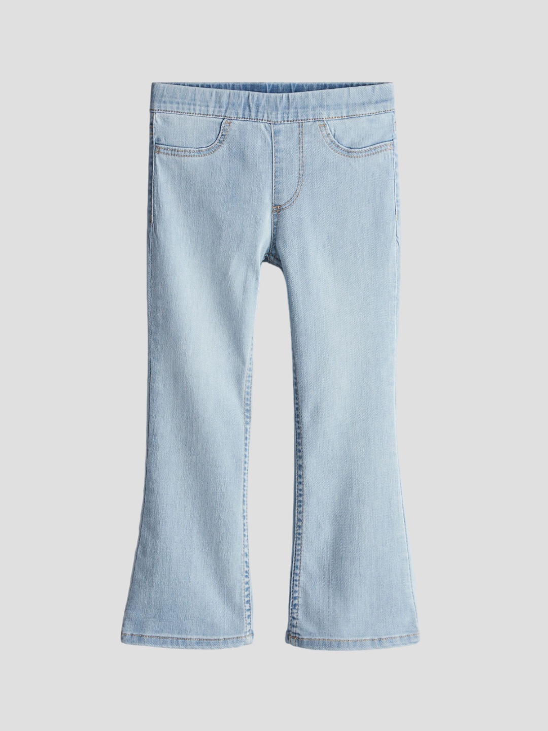 

H&M Girls Superstretch Mid-Rise Flared Leg Jeans, Blue