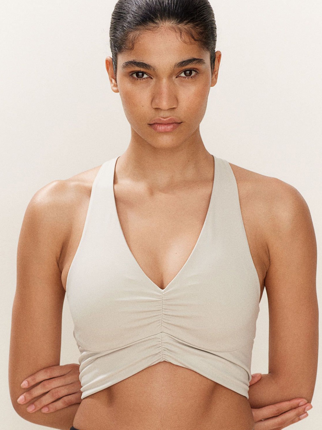 

H&M SoftMove Light Support Sports Bra, Grey
