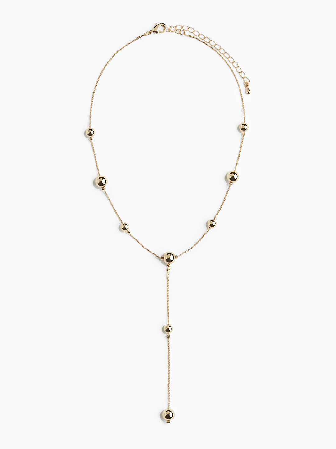 

H&M Bead-Detail Lariat Necklace, Gold