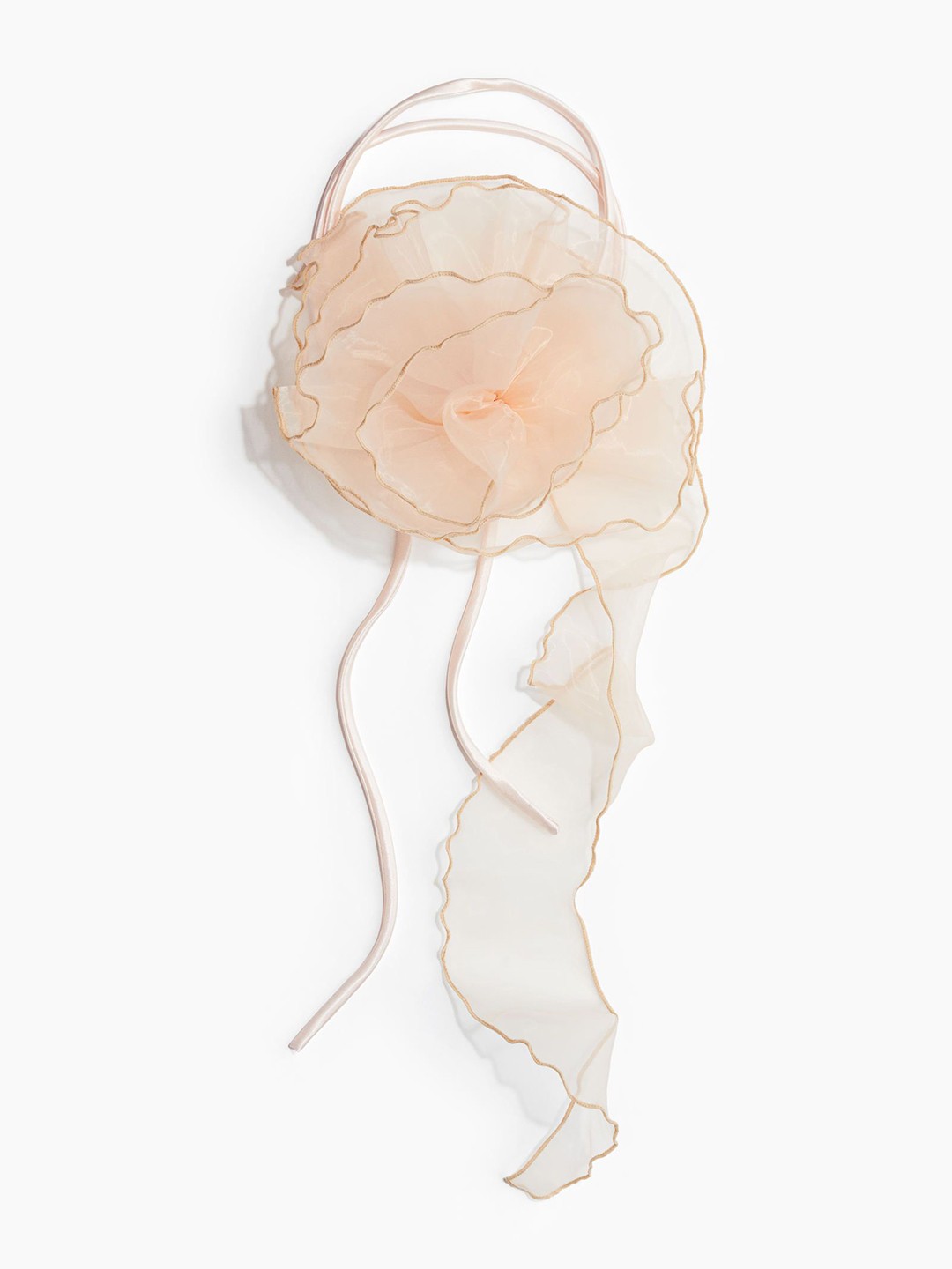 

H&M Appliqued Scarf Necklace, Pink