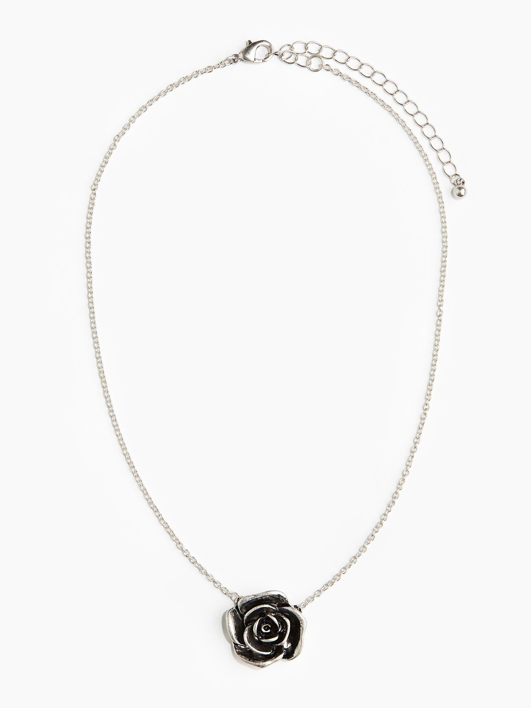 

H&M Rose-Pendant Necklace, Silver