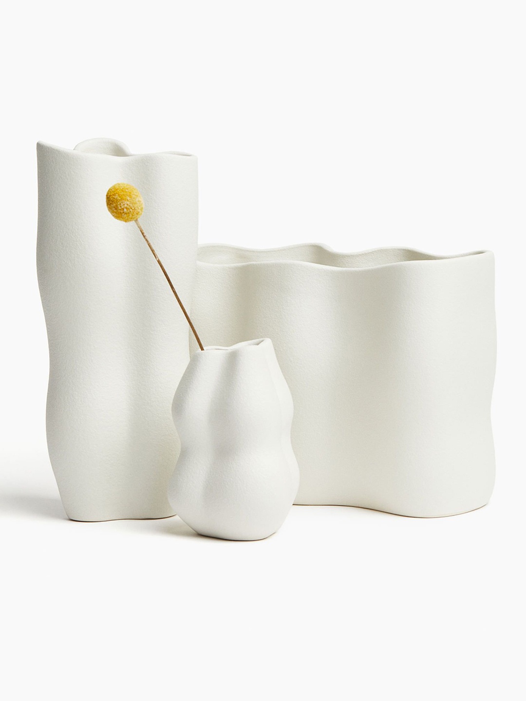 

H&M White Stoneware Mini Vase