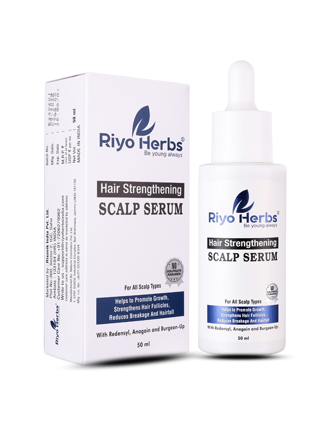 

Riyo Herbs Hair Strengthening Scalp Serum With 1% Redensyl - 50ml, Transparent