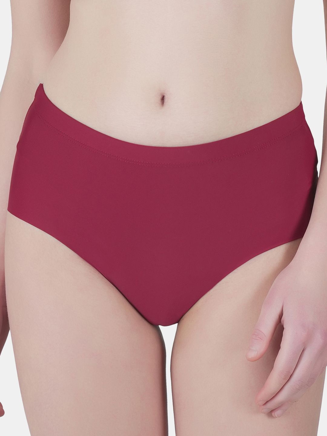 

Tweens Women Mid-Rise Hipster Seamless Briefs, Red