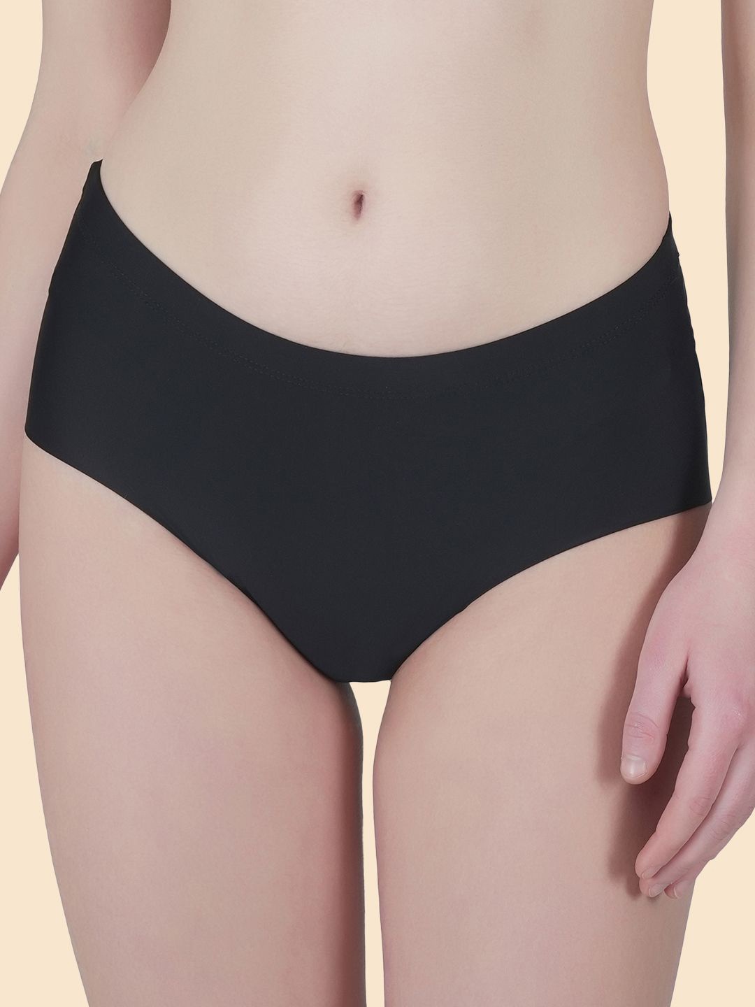 

Tweens Women Mid-Rise Hipster Seamless Briefs, Black