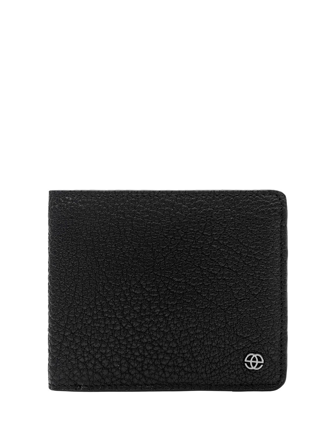 

Eske Men Textured Leather Two Fold Wallet, Black