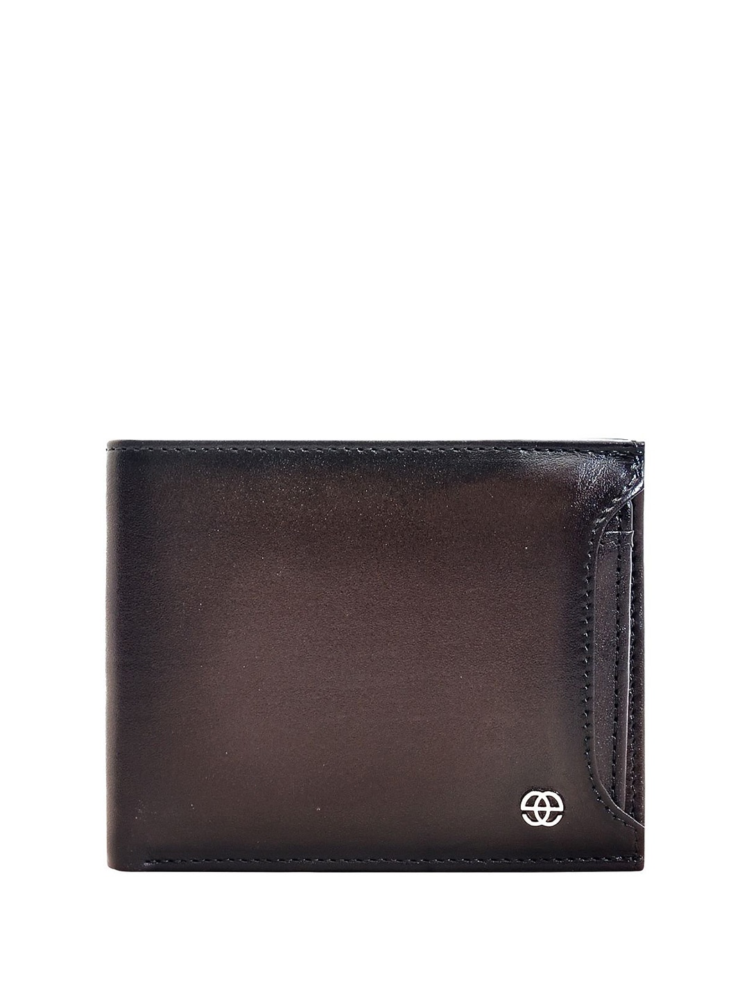 Eske Men Textured Leather Two Fold Wallet, Brown