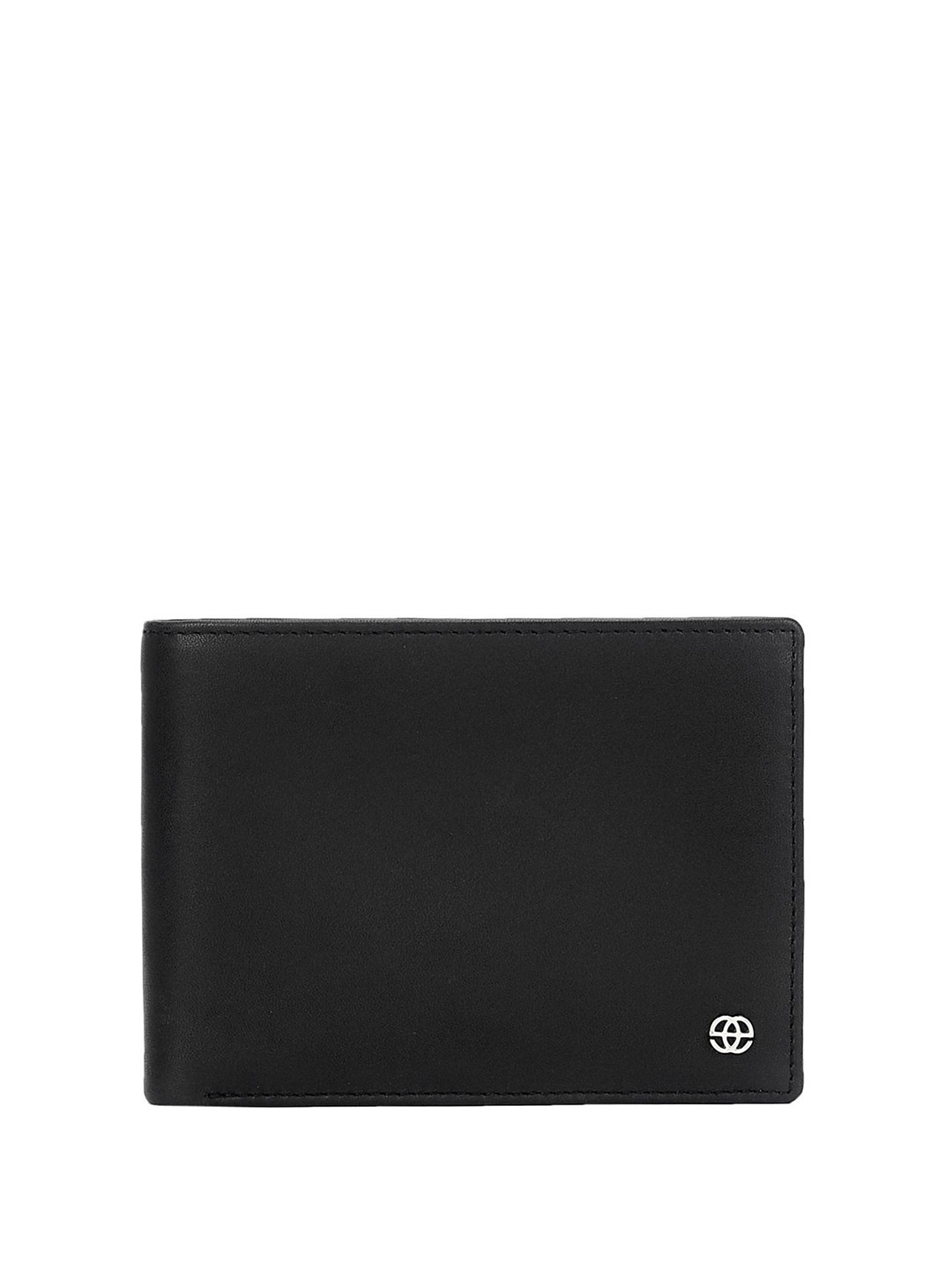 

Eske Men Textured Leather Two Fold Wallet, Black