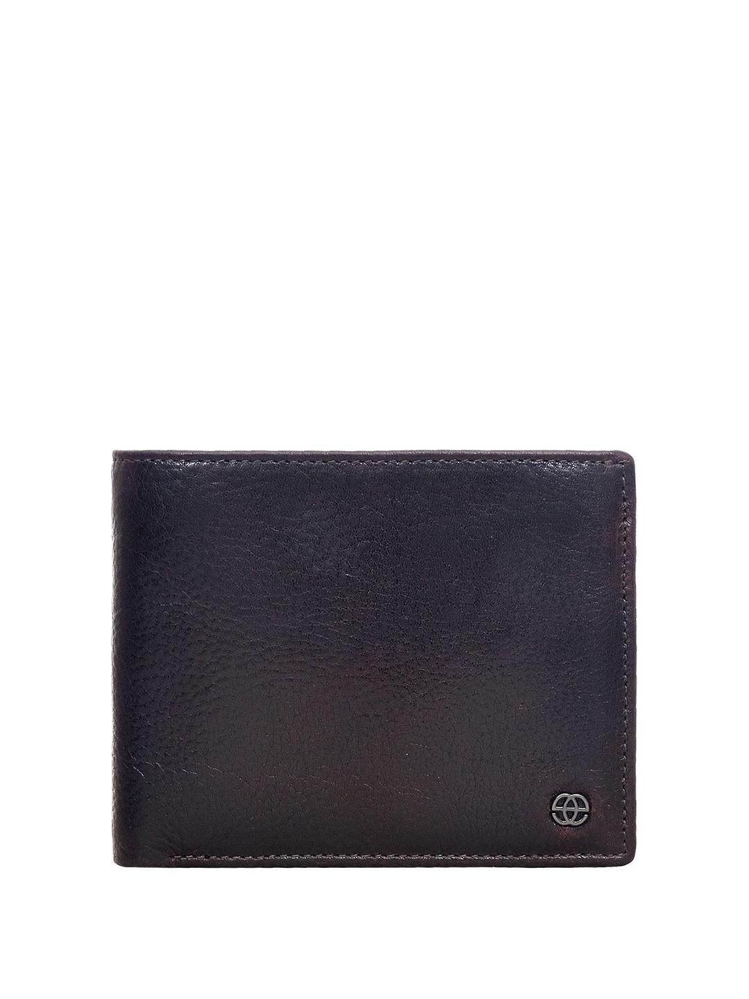 

Eske Men Textured Leather Two Fold Wallet, Brown