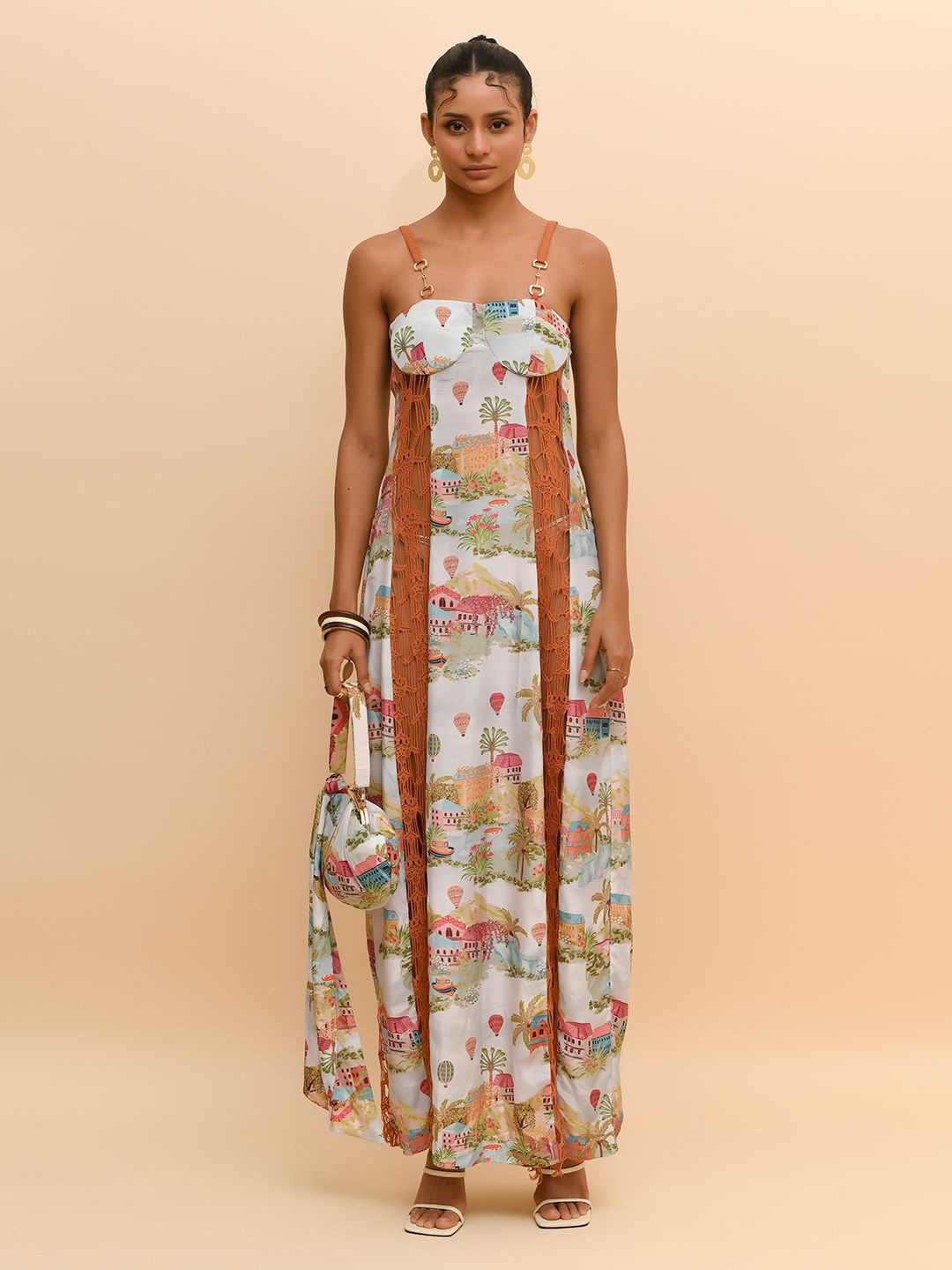 

R.Y by Rishi and Vibhuti Women Sleeveless Maxi Dress, Multi