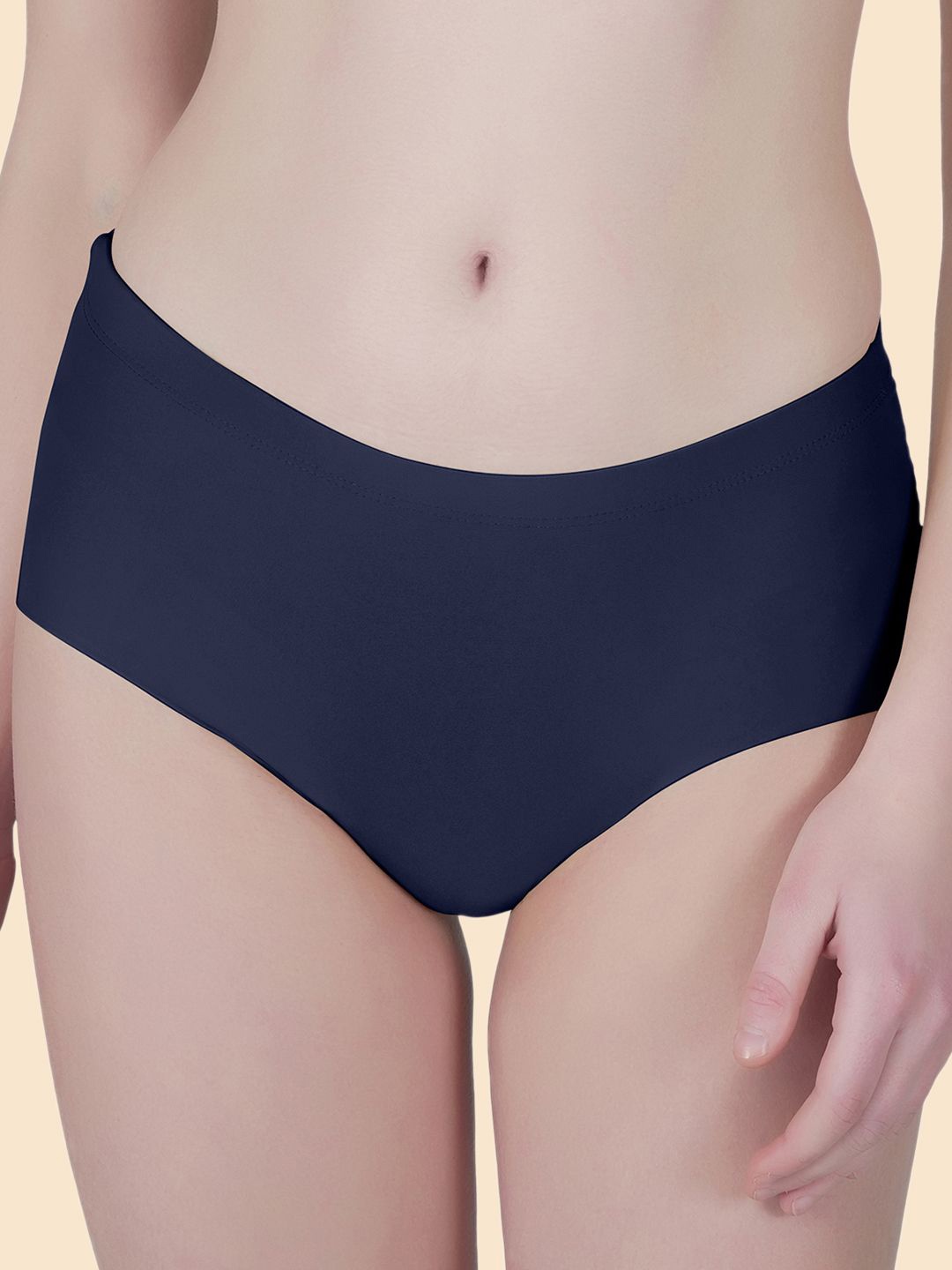 

Tweens Women Solid 2 Pcs Mid-Rise Hipster Briefs TW-PAN 01-NBLU-2PC, Navy blue