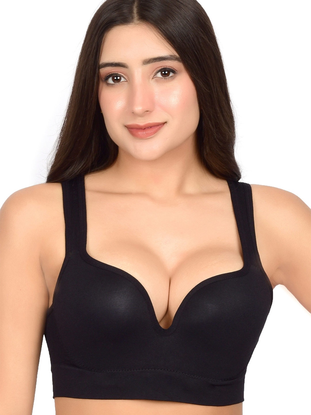 

bare dezire Women Workout Bra Medium Coverage Lightly Padded, Black
