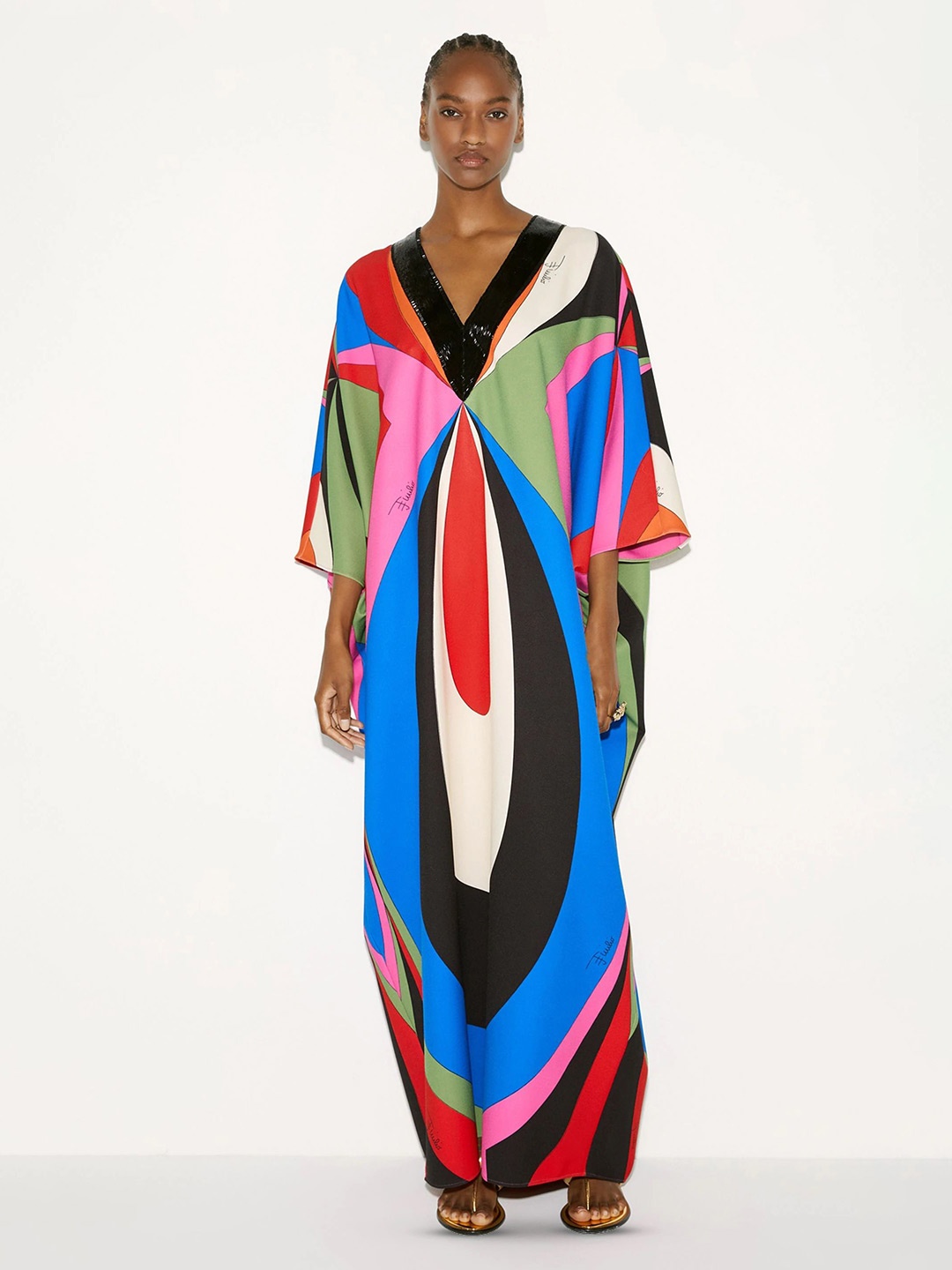 

Navvi Women Kaftan Maxi Dress, Blue