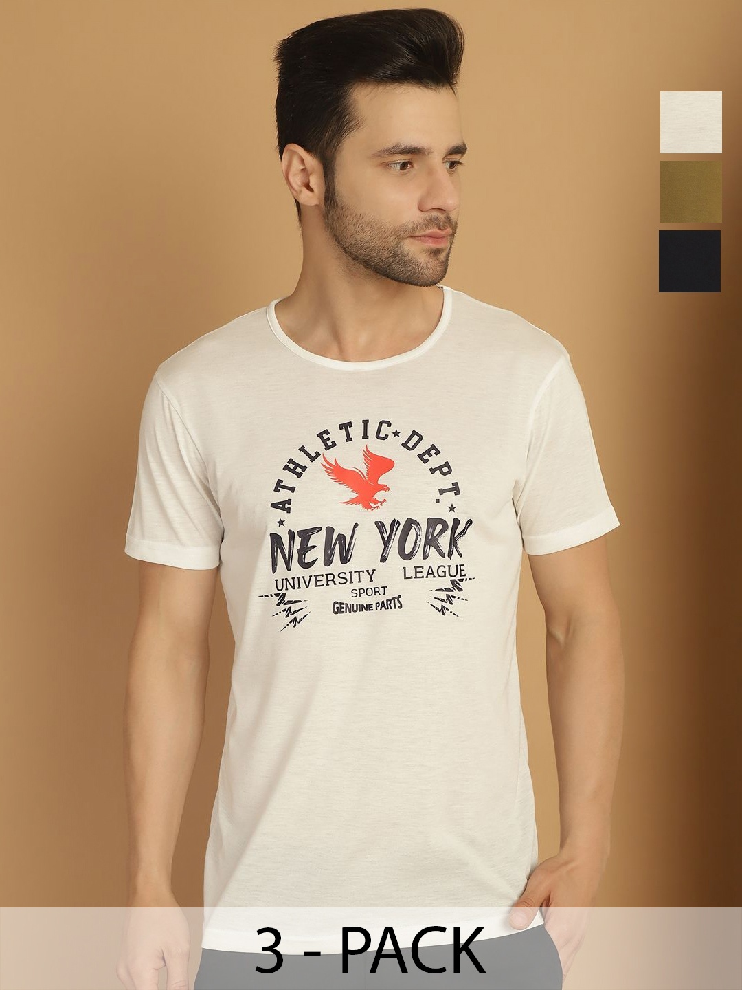 

VIMAL JONNEY Men 3 Printed Pockets T-shirt, Multi