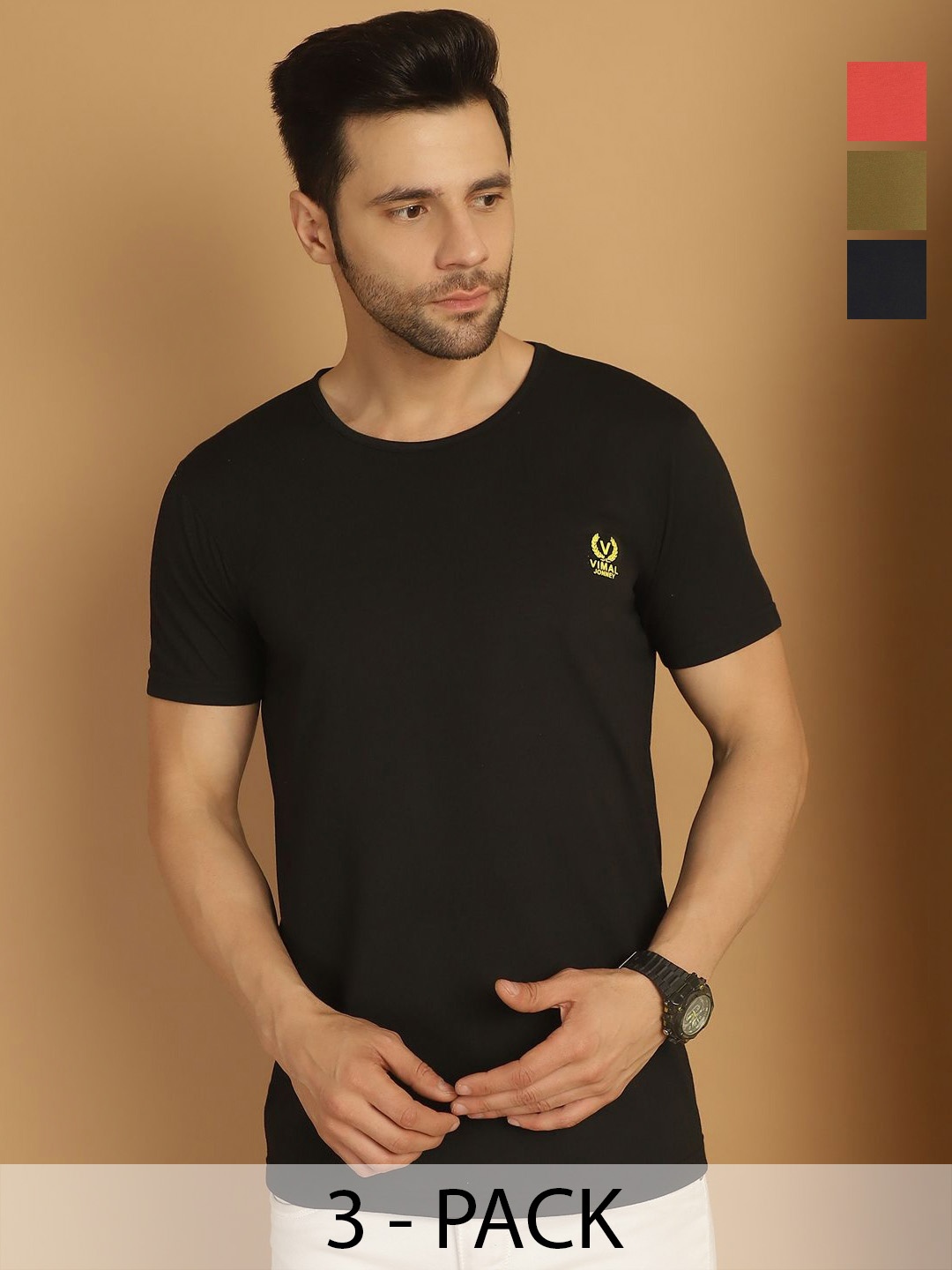 

VIMAL JONNEY Men 3 Pockets T-shirt, Multi