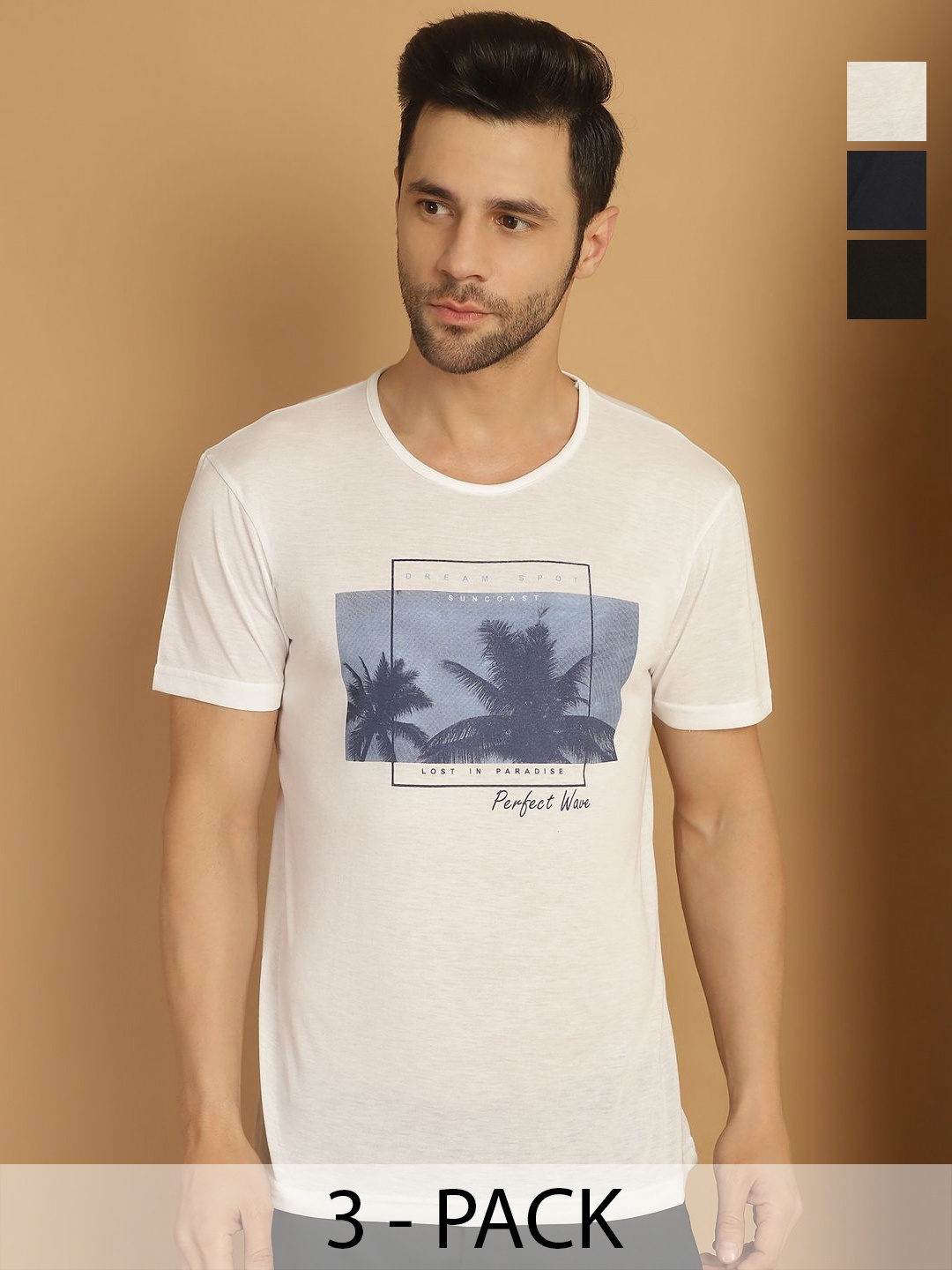 

VIMAL JONNEY Men Typography 3 Printed Pockets T-shirt, Multi