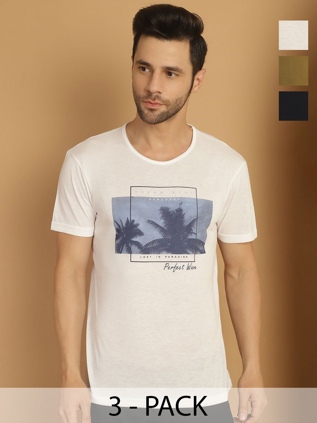 

VIMAL JONNEY Men 3 Printed Pockets T-shirt, Multi