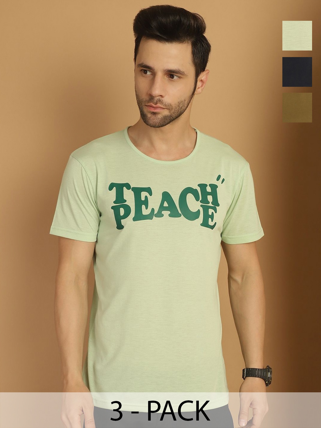 

VIMAL JONNEY Men Typography 3 Printed Pockets T-shirt, Multi