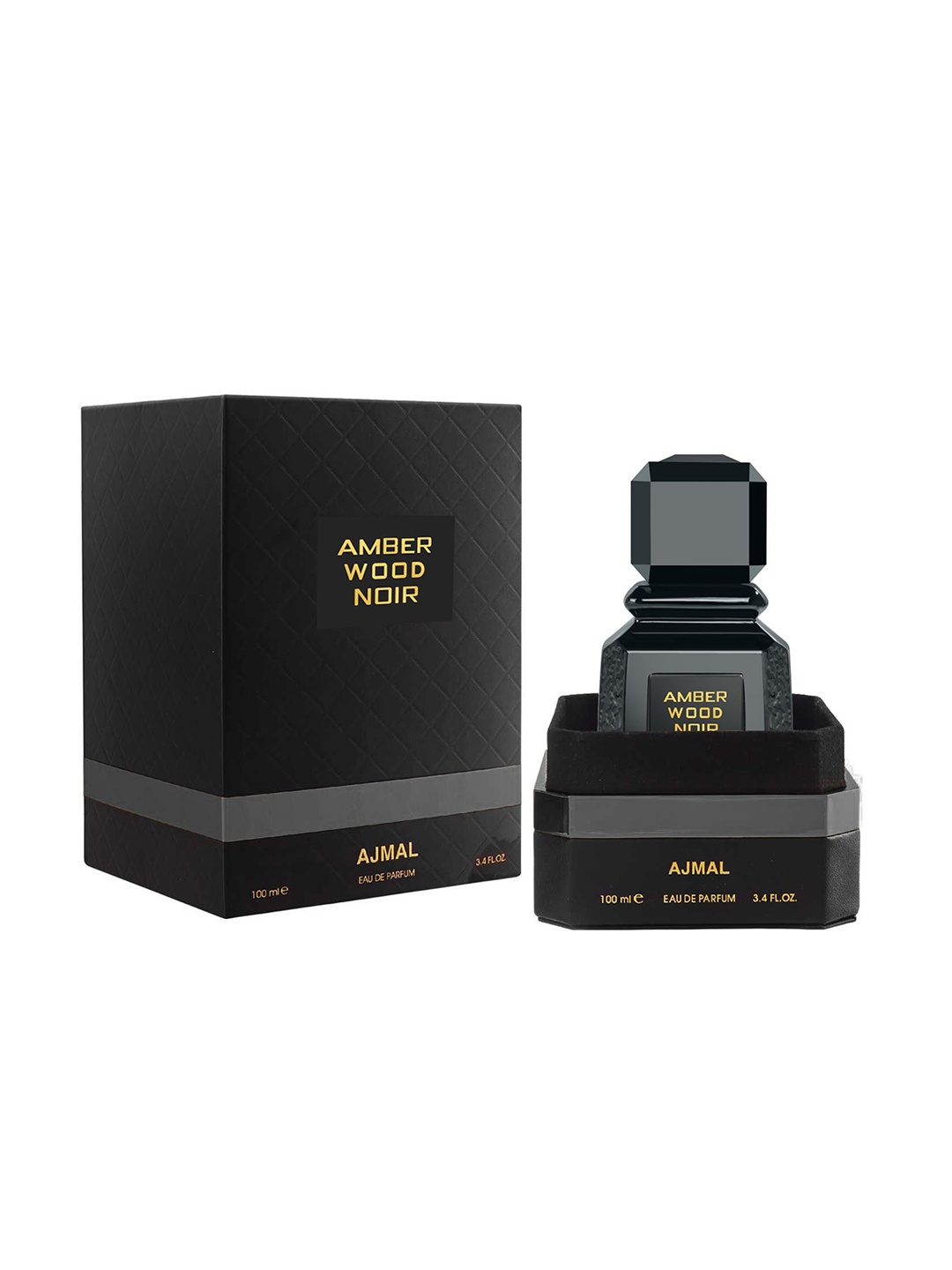 

Ajmal Amber Wood Noir Long Lasting Eau De Parfum - 100ml, Black