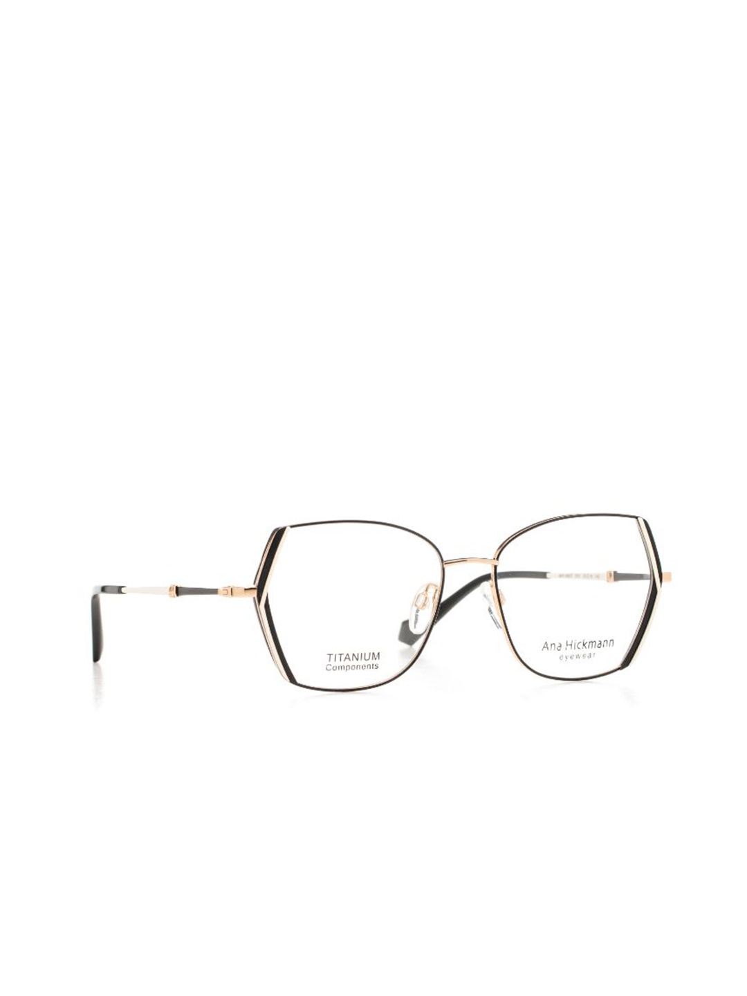 

Ana Hickmann Women Full Rim Oversized Frames, Gold