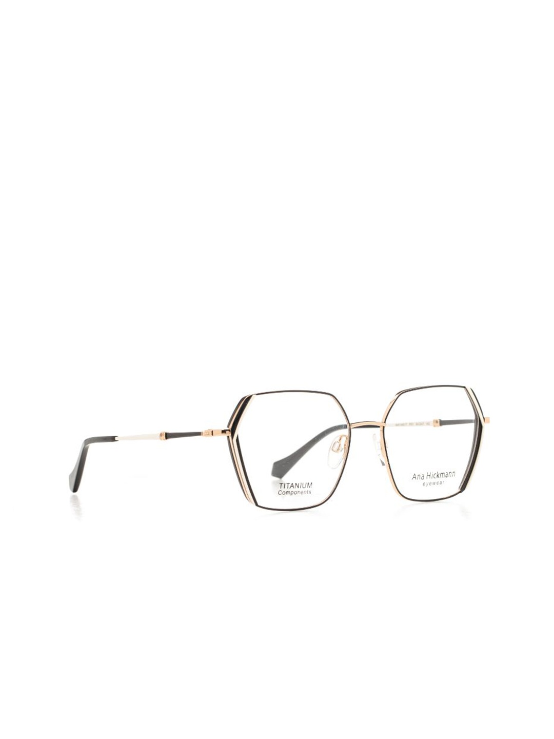 

Ana Hickmann Women Full Rim Oversized Frames, Gold