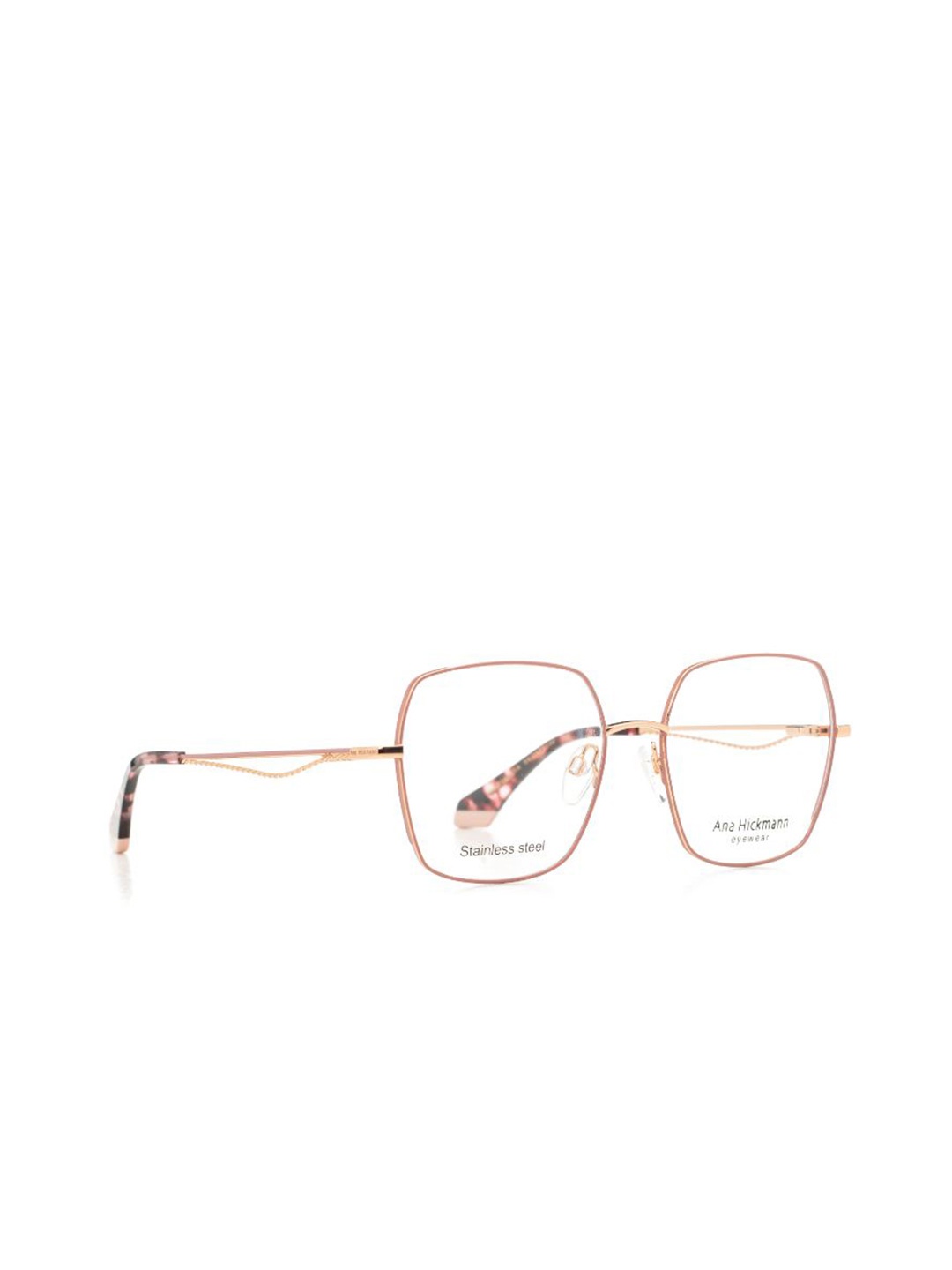 

Ana Hickmann Women Tortoise Shell Full Rim Oversized Frames, Gold