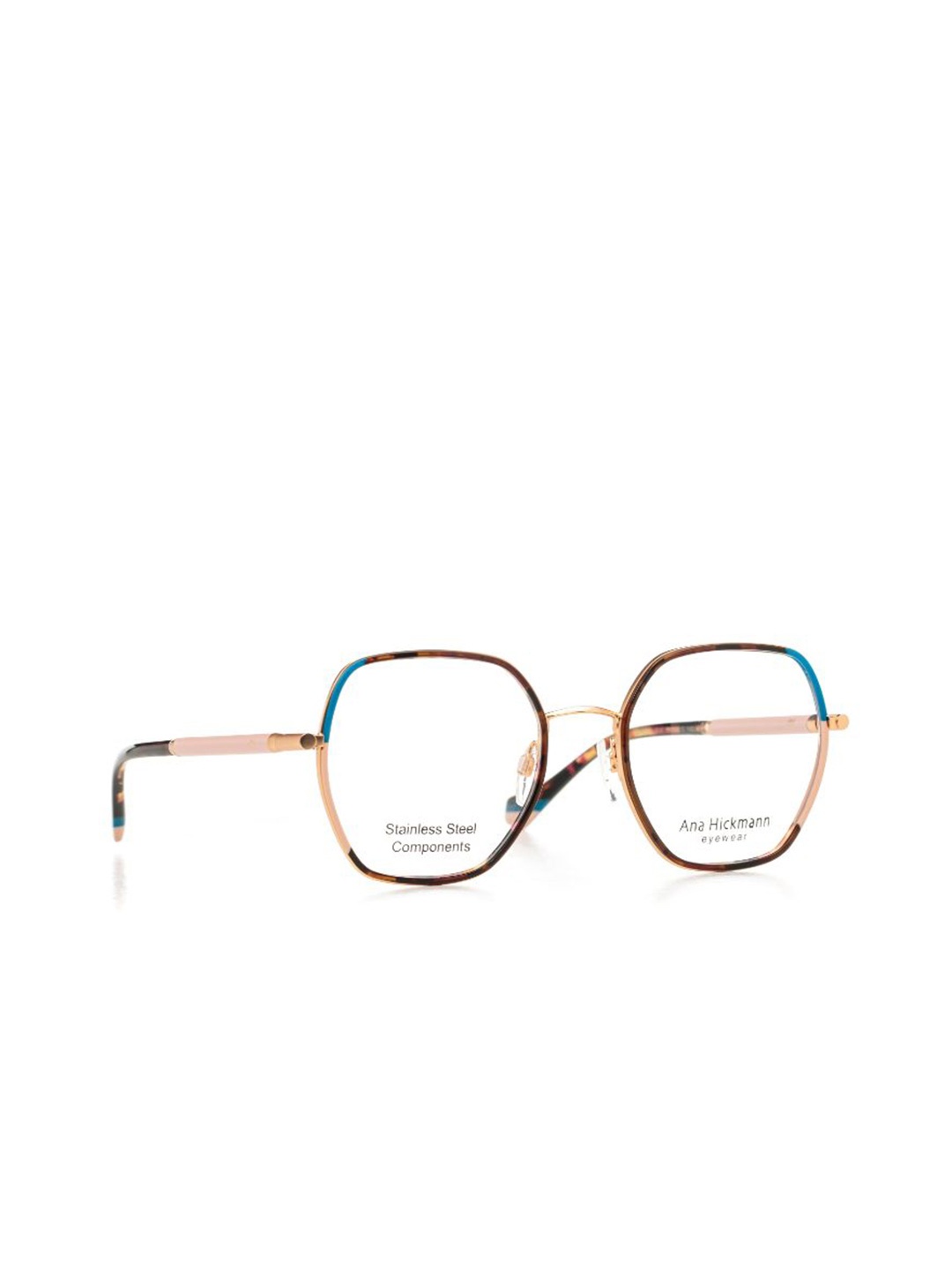 

Ana Hickmann Women Tortoise Shell Printed Full Rim Oversized Frames, White