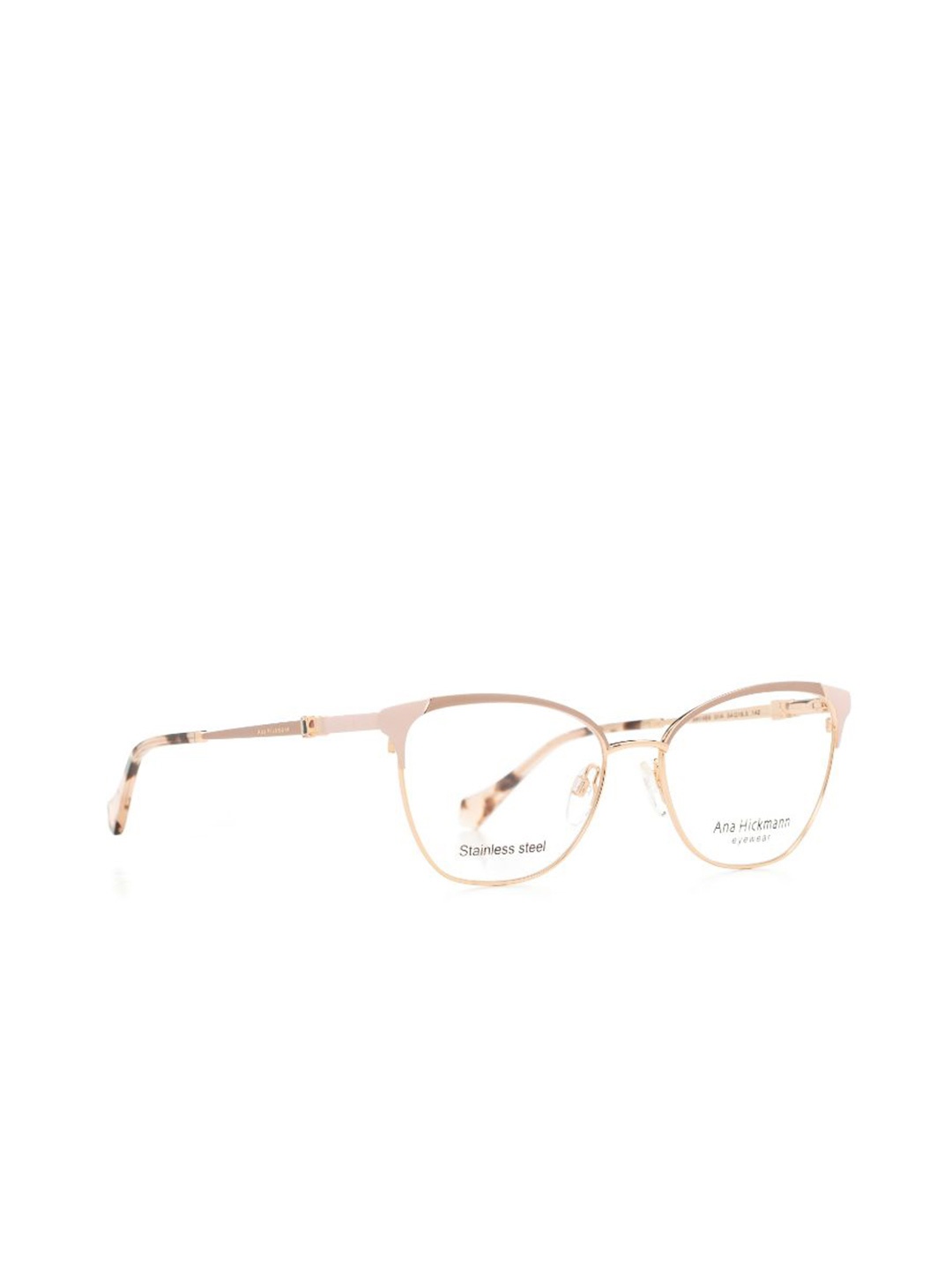 

Ana Hickmann Women Full Rim Cateye Frames, Gold