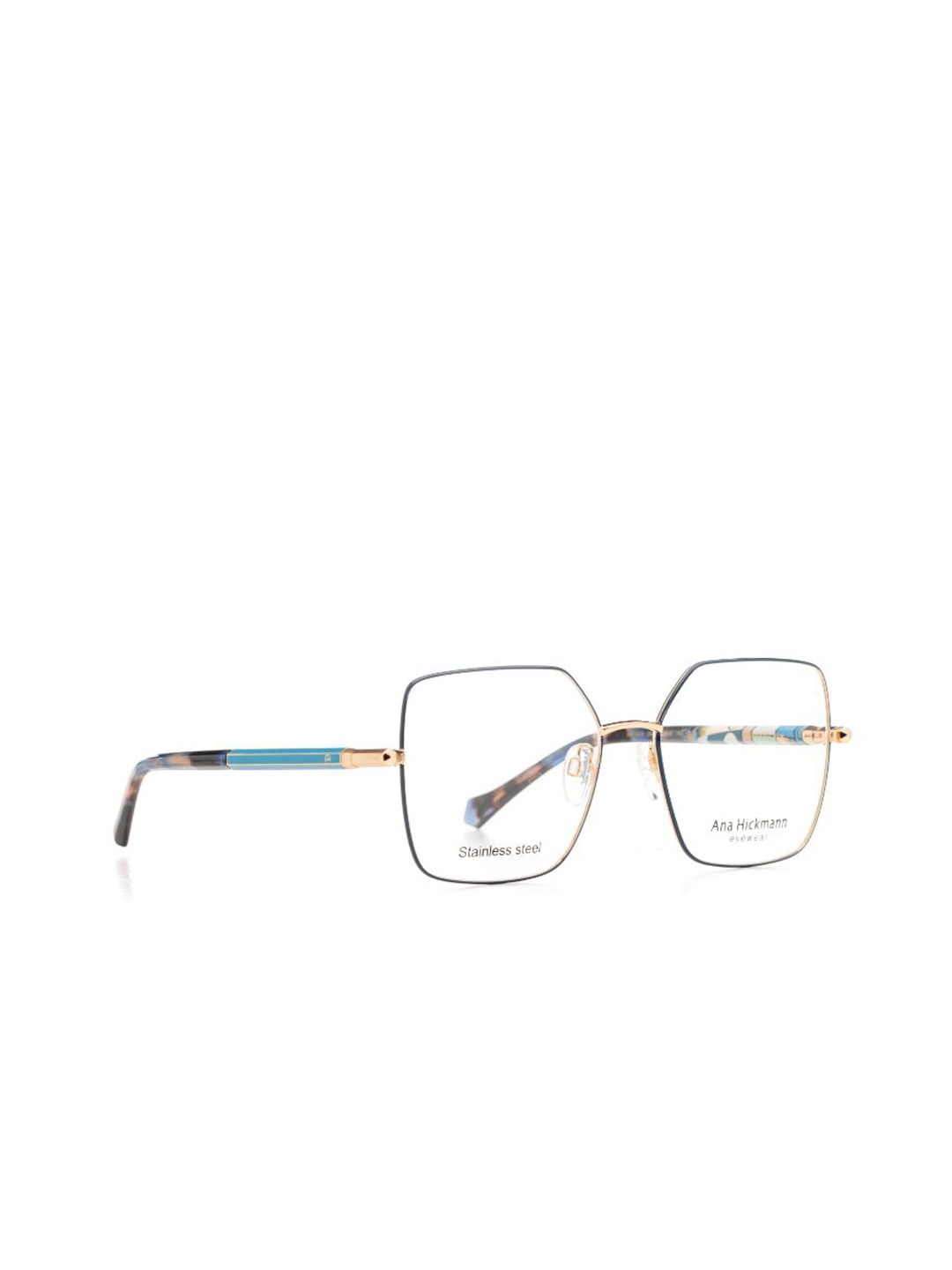 

Ana Hickmann Women Abstract Printed Full Rim Oversized Frames, Gold