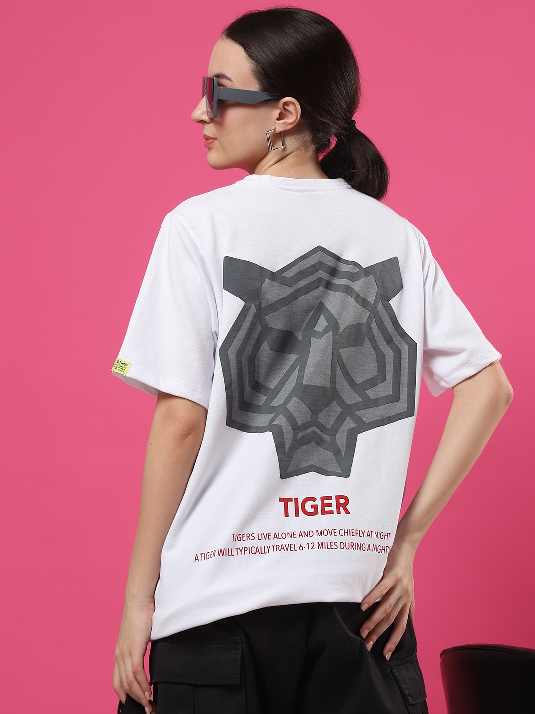 

Rigo Unisex Printed Drop-Shoulder Sleeves Oversized T-shirt, White